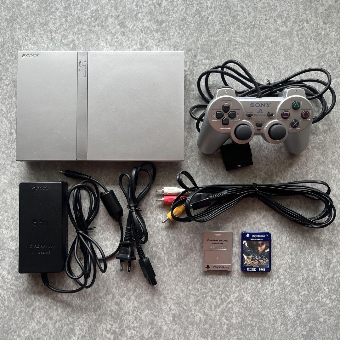 ジャンク品】PS2本体 薄型 シルバー SCPH-77000（訳あり