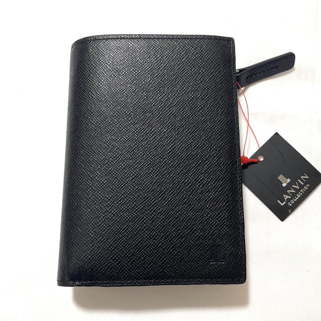 訳あり　新品　LANVIN collection ランバン　折り財布　ブラック