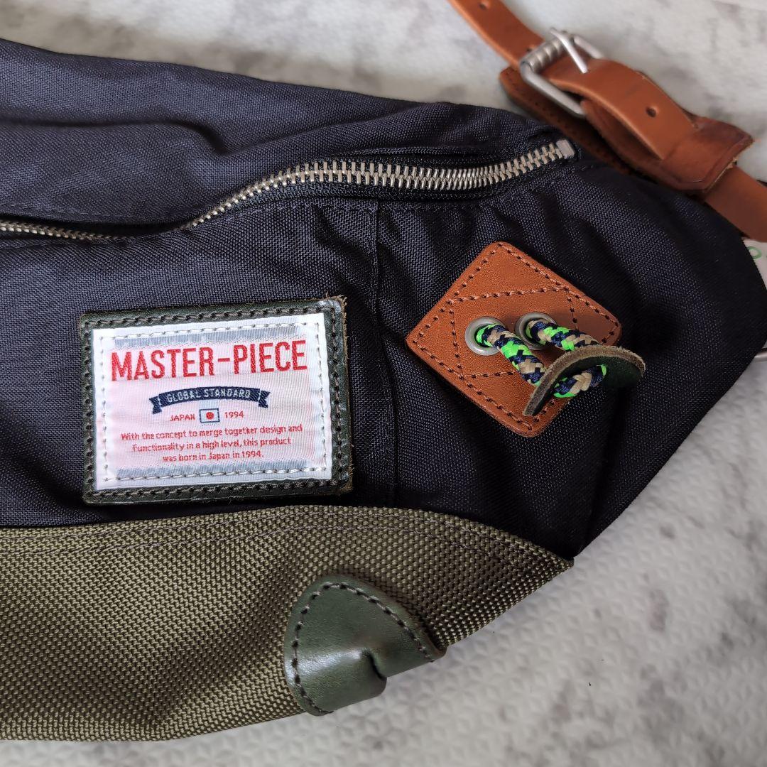 【新品・未使用】Master Piece ボディーバッグ 本革・モスグリーン