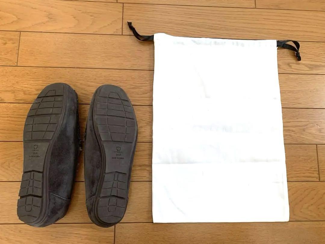 卑弥呼 大人上品 おしゃれあったか スウェード ボアローファー