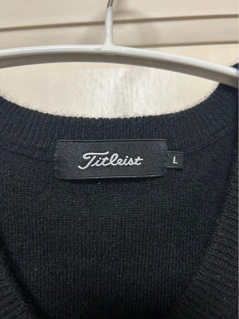 Titleist ブラック Vネックセーター