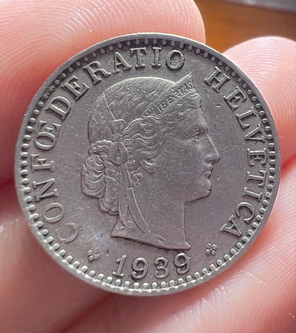 スイス 1939年 コイン 古銭 美品 海外コイン 2 - メルカリ