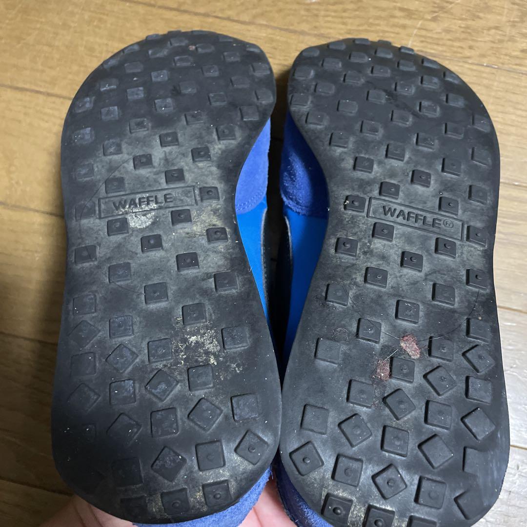 ナイキ　ワッフル　黒　青　古着　復刻　ナイロン　26cm
