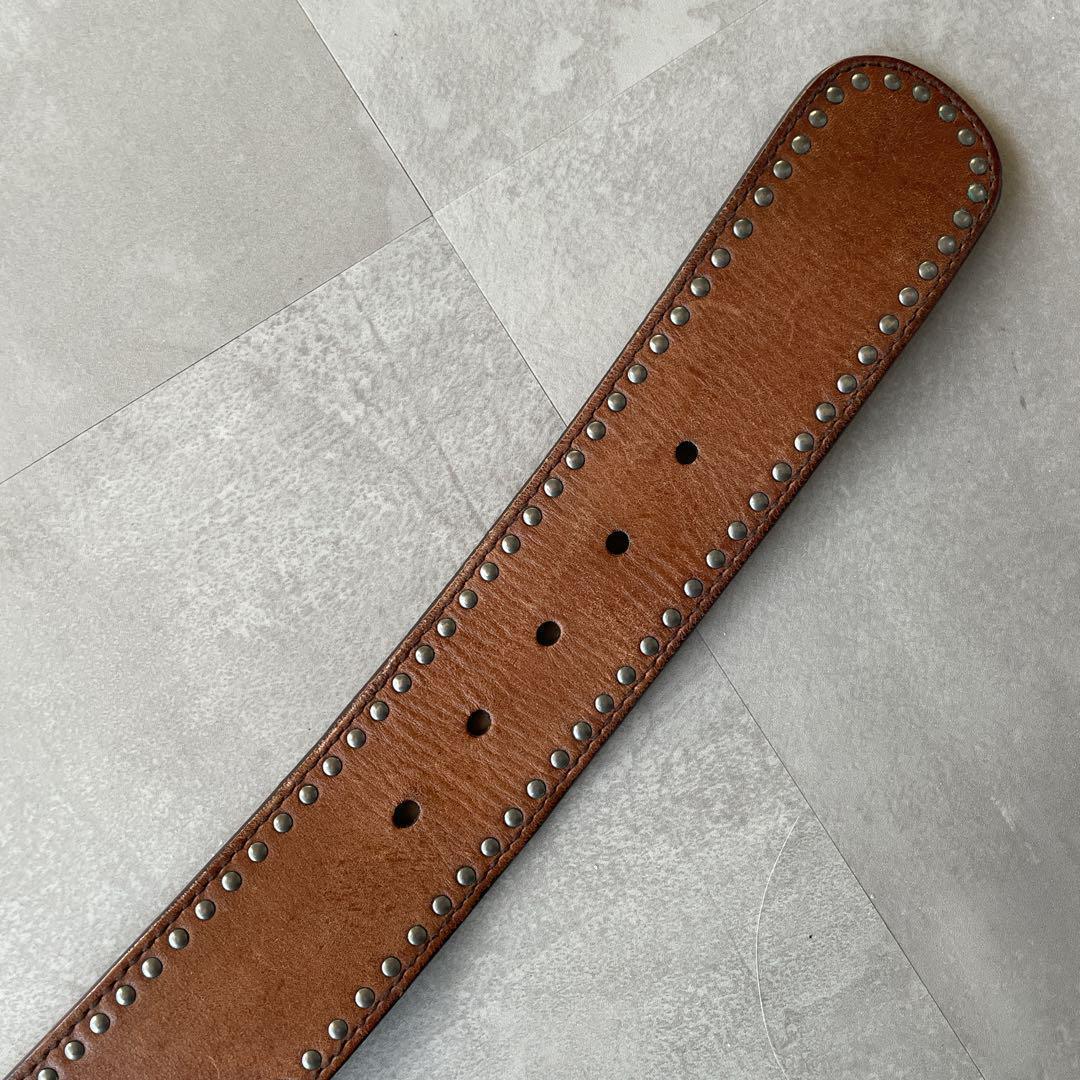 未使用品✨極太&スタッズがかっこいい‼️ ラルフローレン レザー