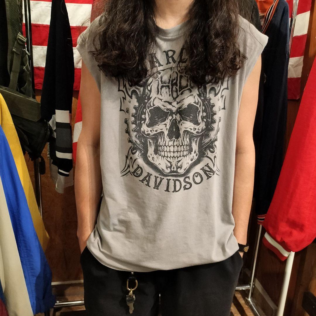 H-D ハーレーダビッドソン カットオフ ノースリーブTシャツ USA古着