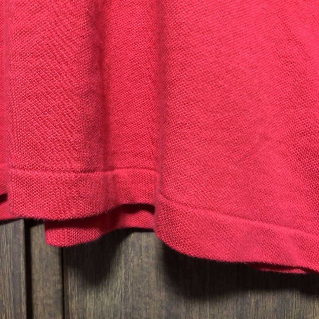90'S LACOSTE ラコステ ポロシャツ 長袖 L1312 5 L 赤