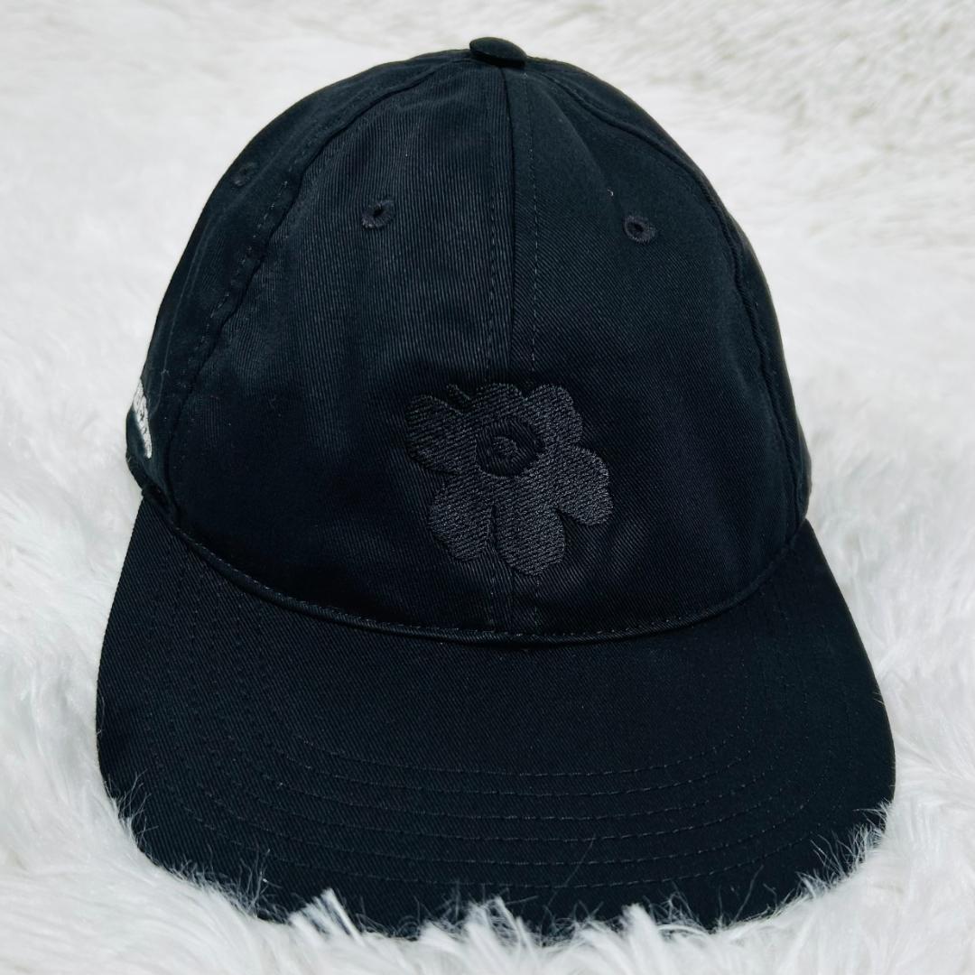 新品未使用 マリメッコ Krasta Solid キャップ 刺繍ロゴ ブラック