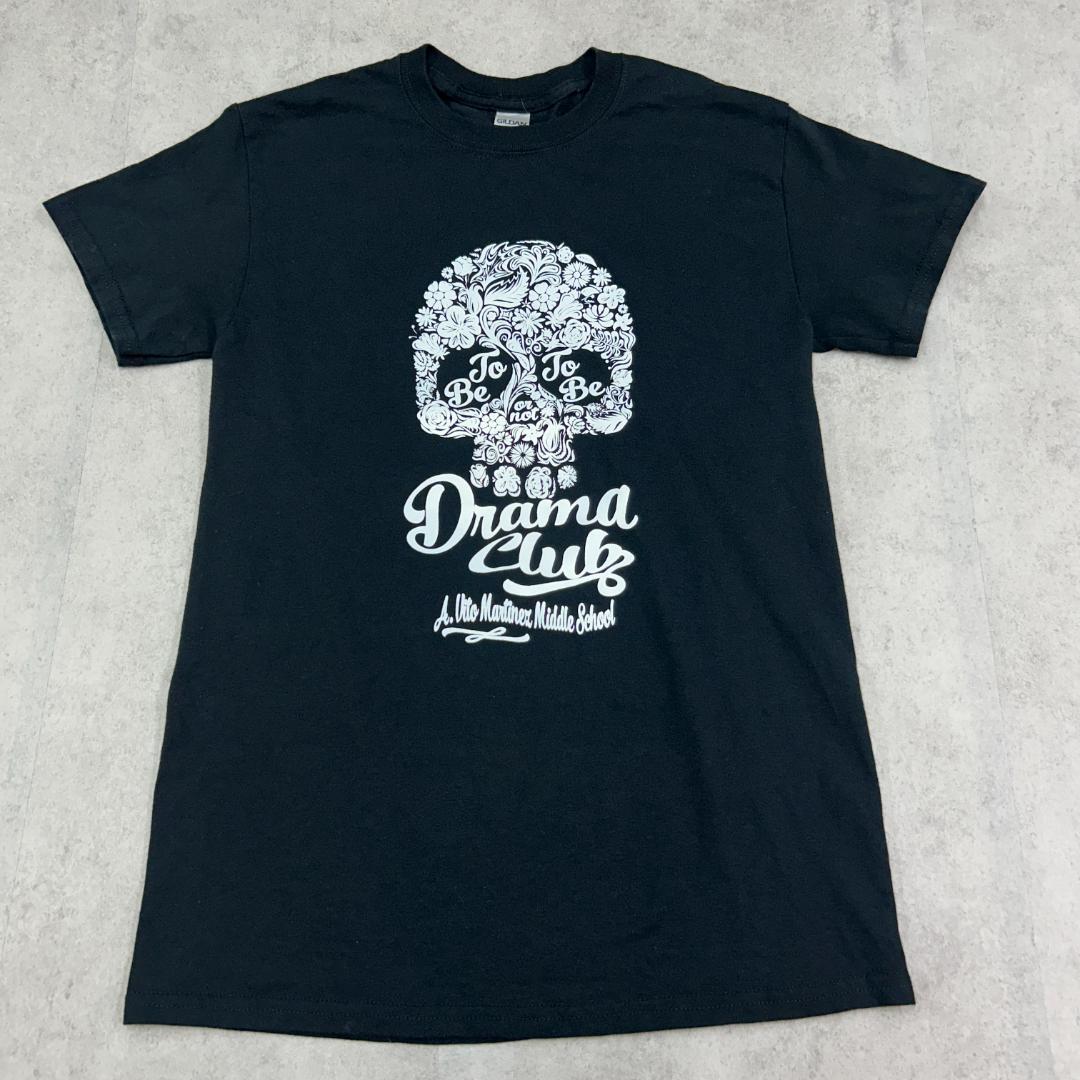 スカル フラワー Y2K トップス 半袖 Tシャツ 古着 ブラック 黒 S