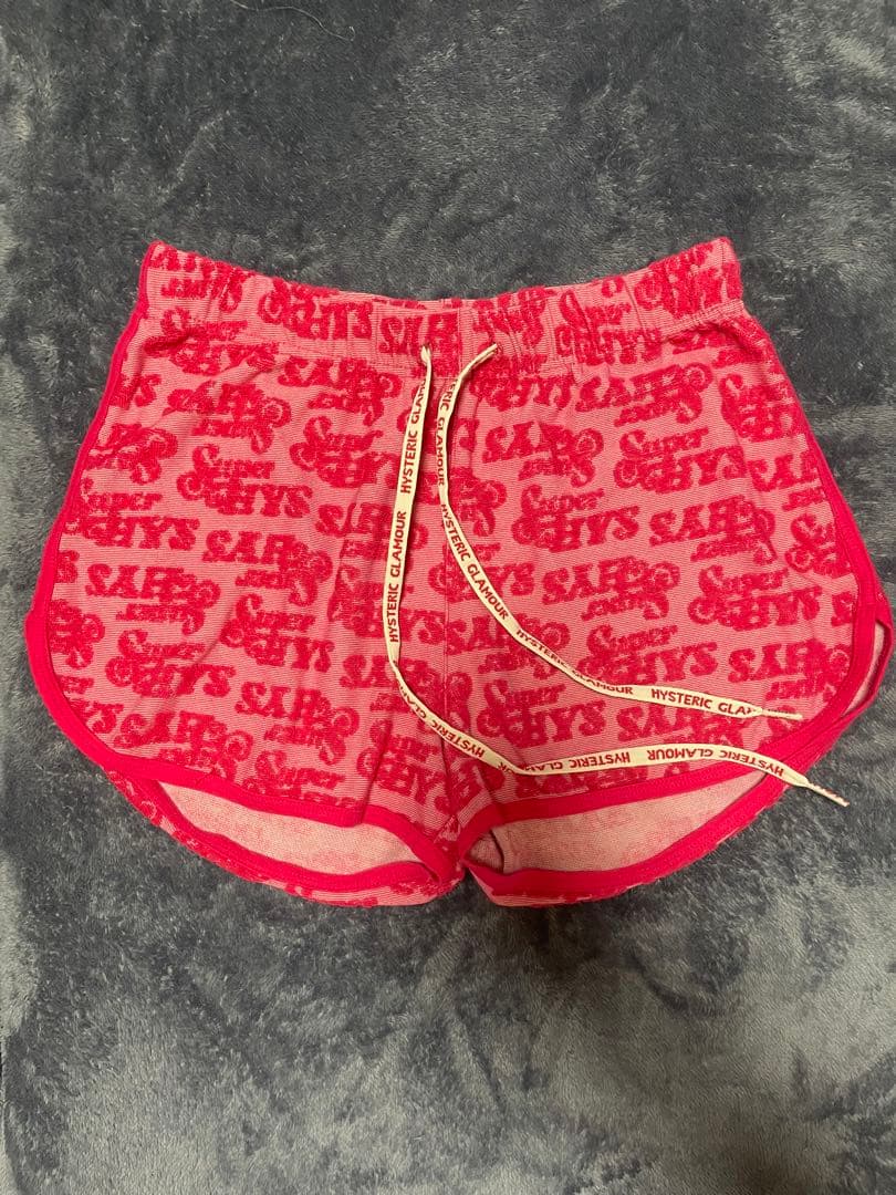 ヒステリックグラマーSUPER HYS MONOGRAM柄 ショートパンツピンク
