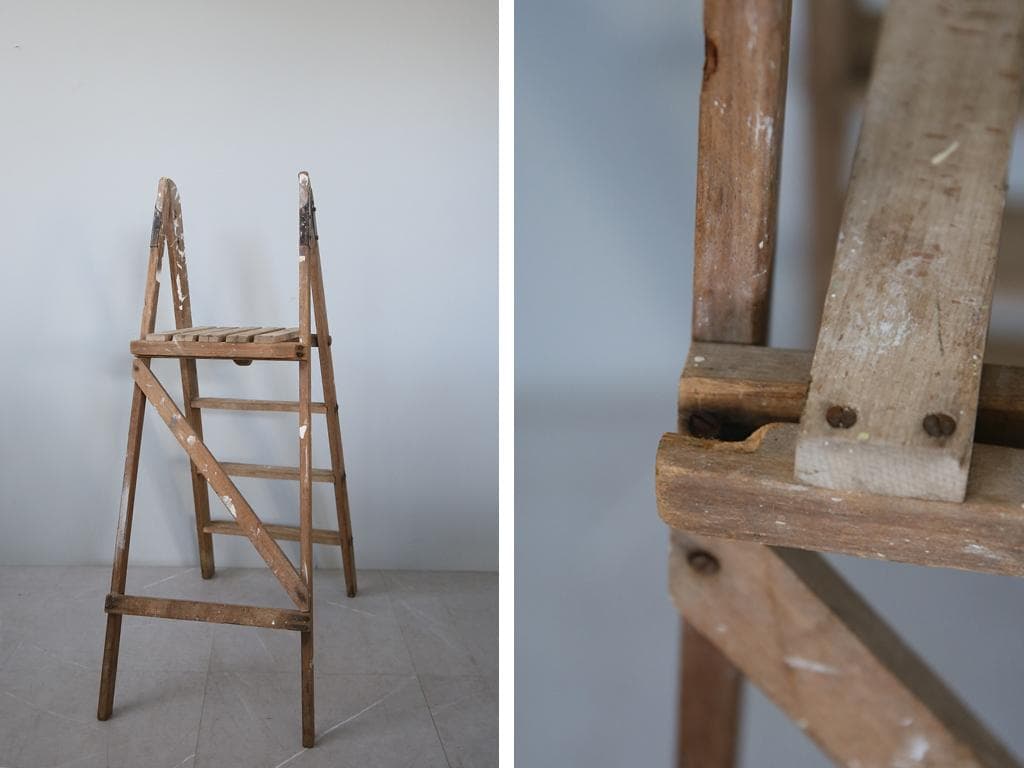 英国アンティーク木製ステップラダー/脚立はしご踏み台/飾り棚(89-200) 英国アンティーク木製ステップラダー/脚立はしご踏み台/飾り棚(89-200)