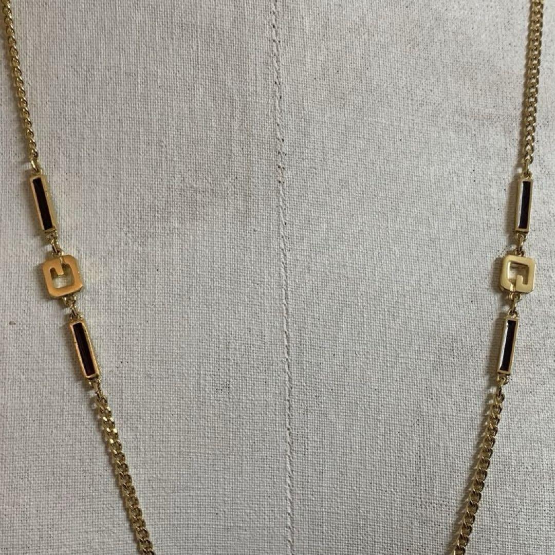 GIVENCHY PARIS VINTAGE 80s ロングチェーンネックレス GIVENCHY PARIS VINTAGE 80s Gロングチェーンネックレス