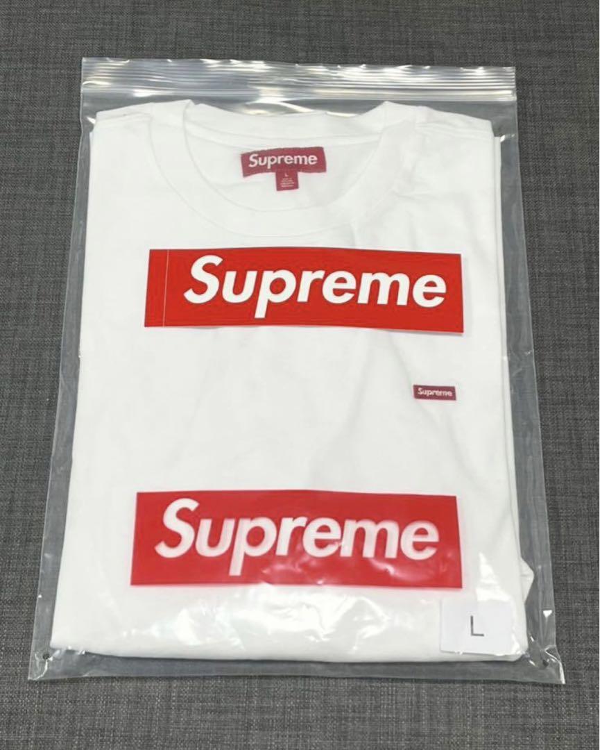 L 白 Supreme Small Box Logo Tee White 新品