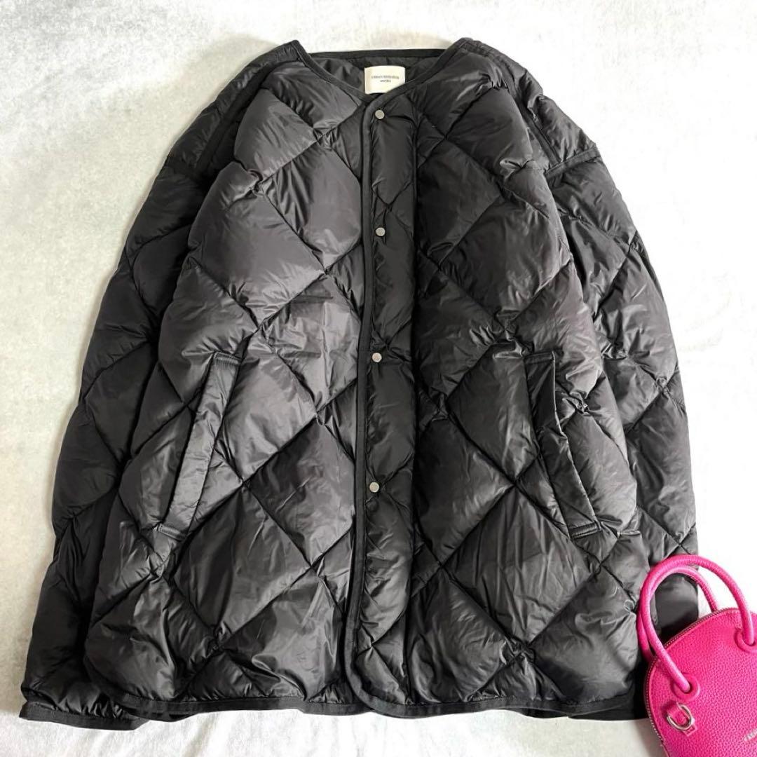 アーバンリサーチドアーズ ライトダウンキルトショートブルゾン　黒　軽量270g