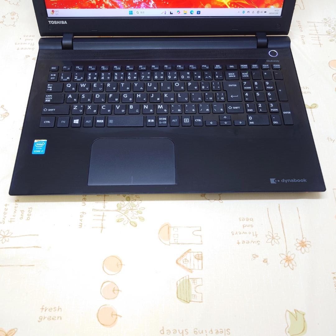 フルHD Windows11 オフィス付き 新品SSD i7 黒ノートパソコン