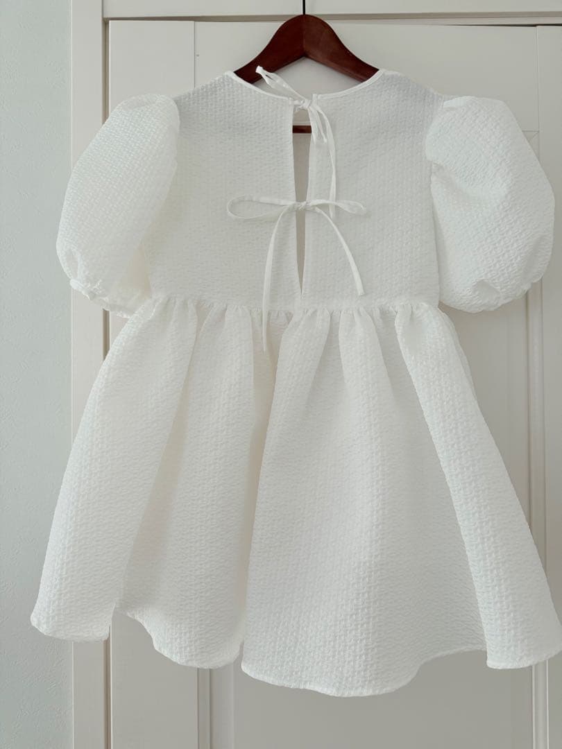 ブルレア　BLUELEA ジャガードブラウス　ホワイト