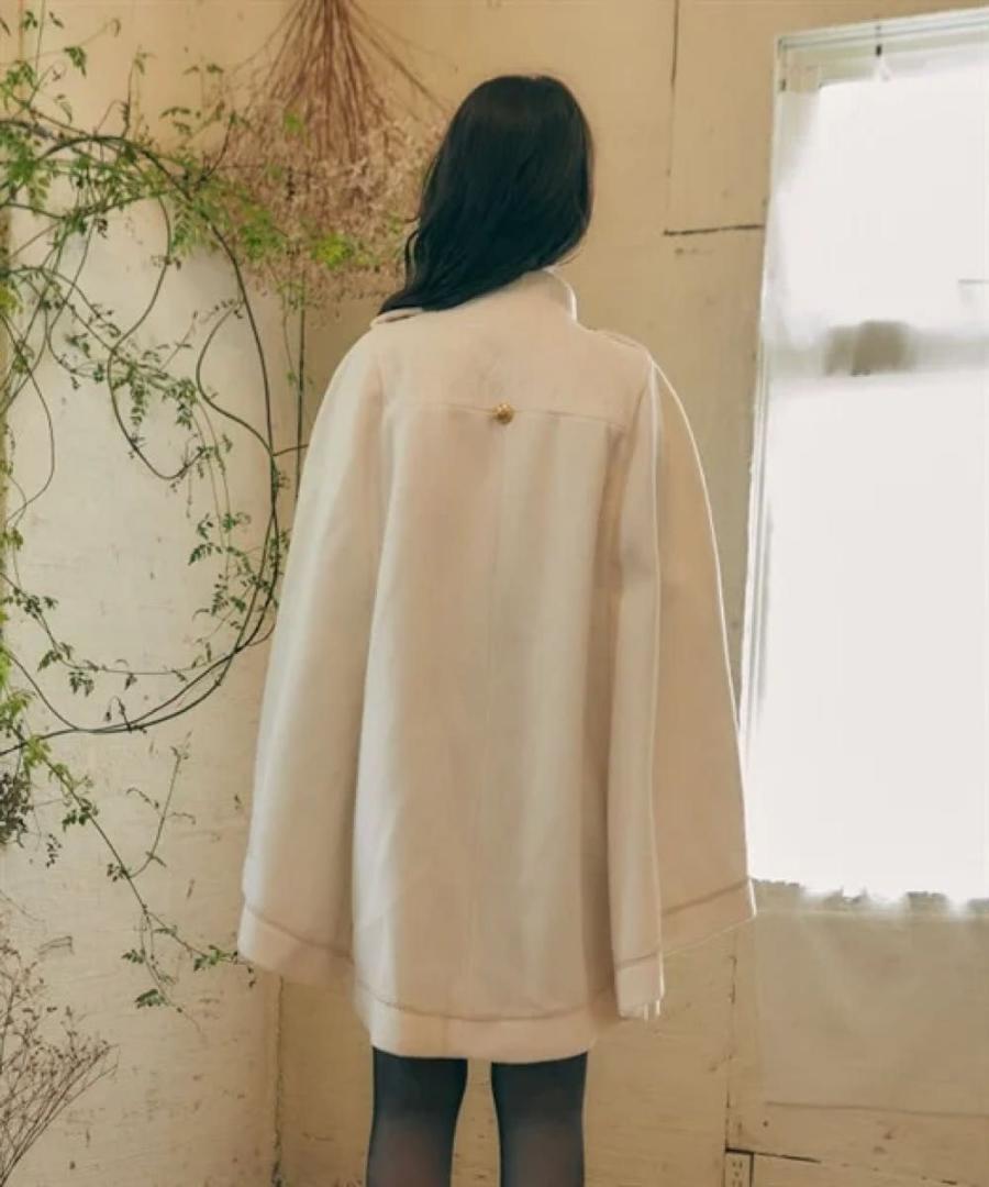 axes femme アクシーズファム ダブルボタンケープコート タグ付き