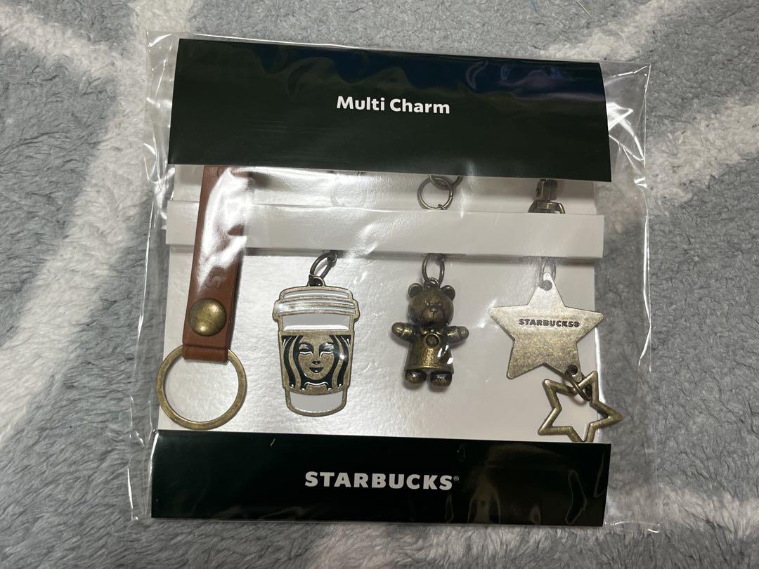 男の子向けプレゼント集結 STARBUCKS ショルダーバッグ ホワイト/ブラウン•マルチチャーム 小物