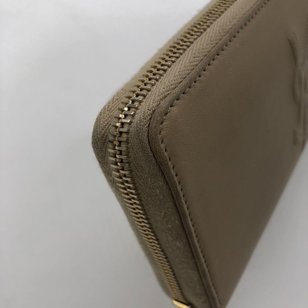 SG3297B YSL サンローラン 長財布 ラウンドファスナー ベージュ