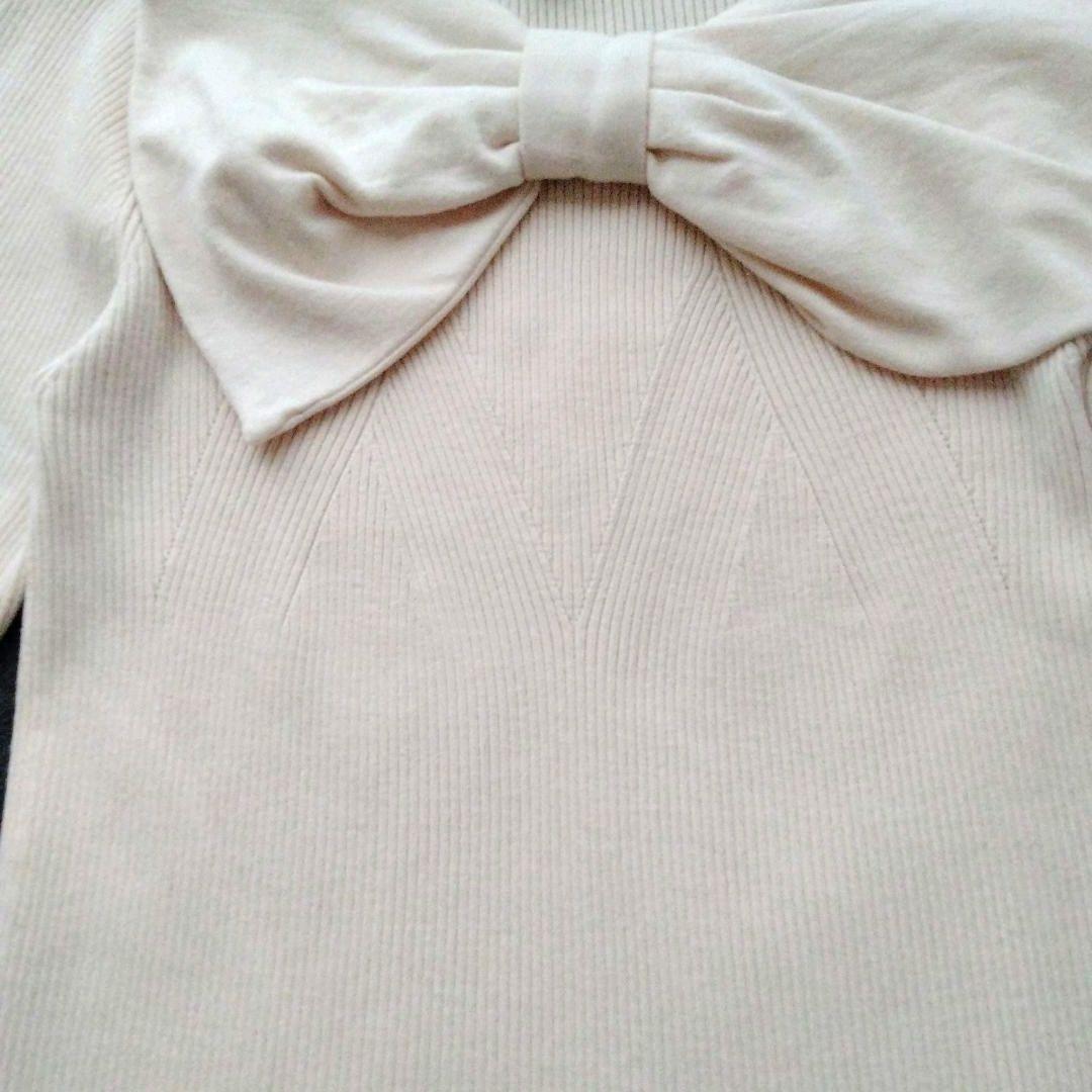 2023 ソブ リボンモチーフニットトップス リブ キナリ M