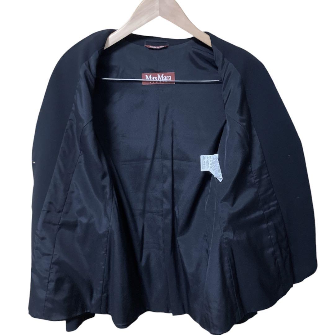 Max Mara レディース テーラードジャケット ブラックフォーマル 40