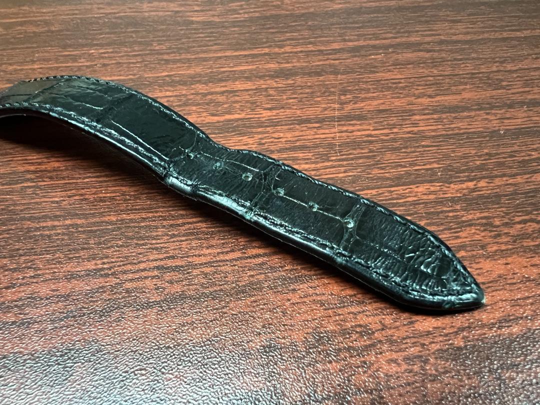 ロレックス 純正ベルト レザー ブラック 20ｍｍ用メンズ腕時計用 クロコダイル