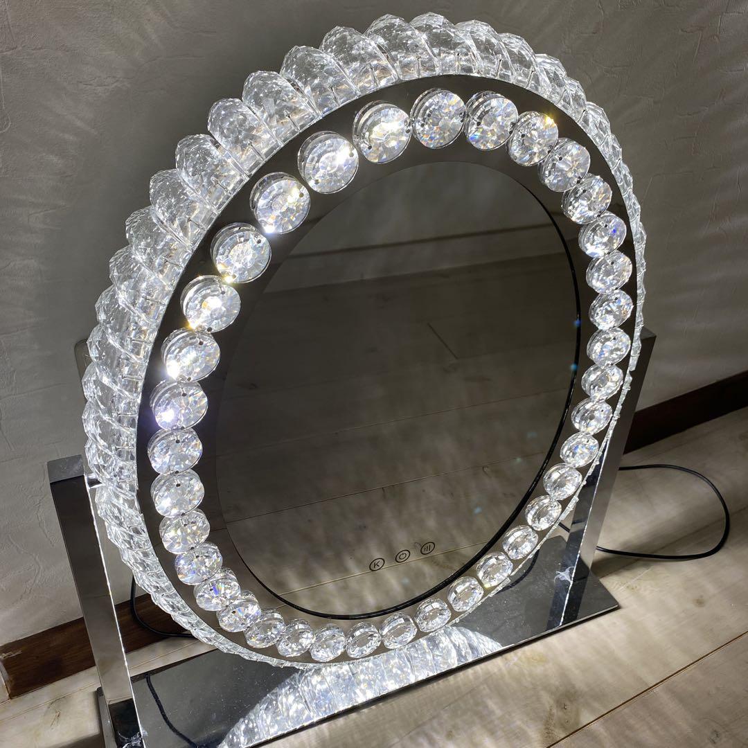 女優ミラー　クリスタル　LED