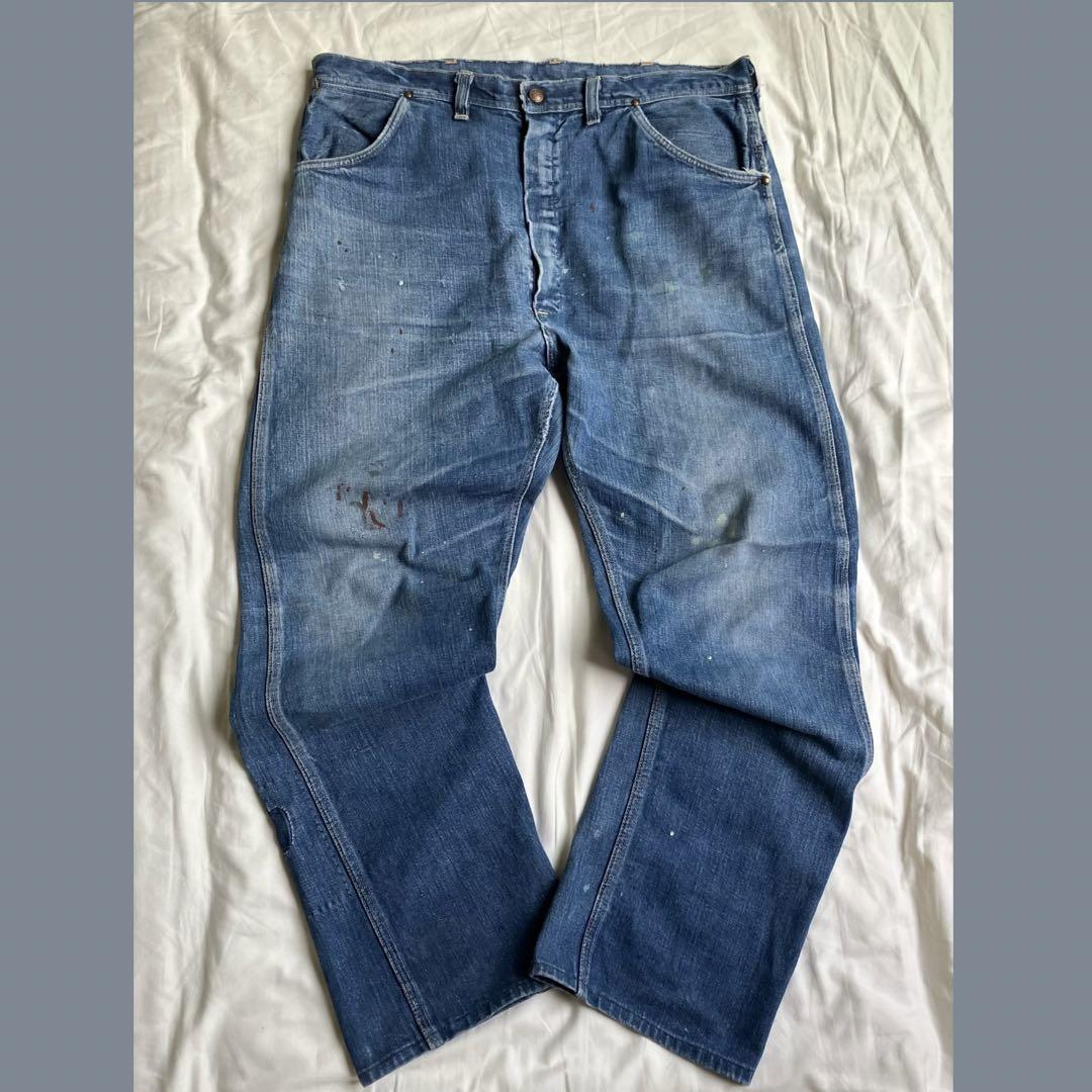 50s 60s 5ポケット　デニムパンツ　ゴールデンサイズ　オフセット　着画あり