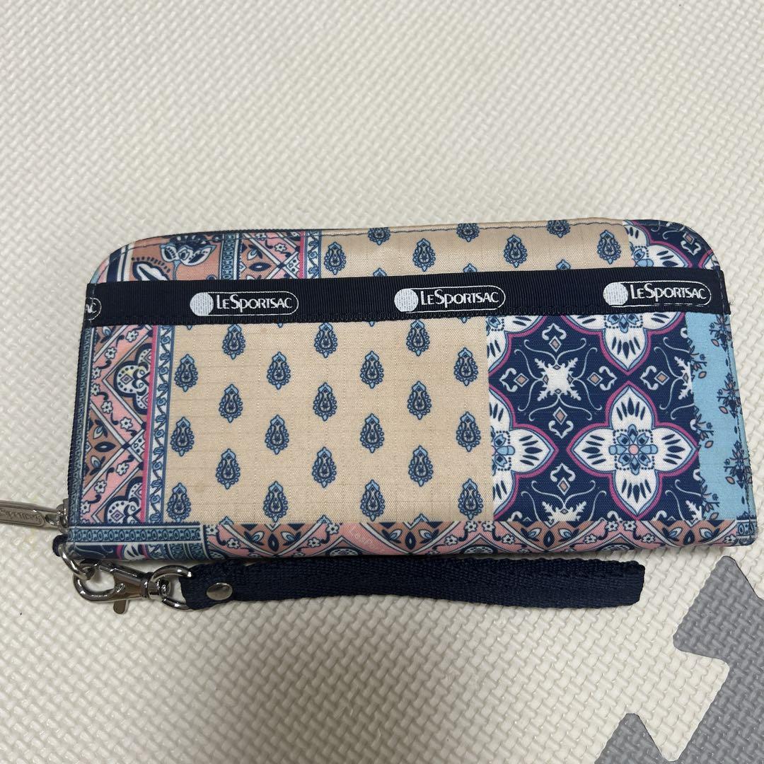 新品 $ 希少 LESPORTSAC レスポートサック 光沢 ナイロン製 ロゴ