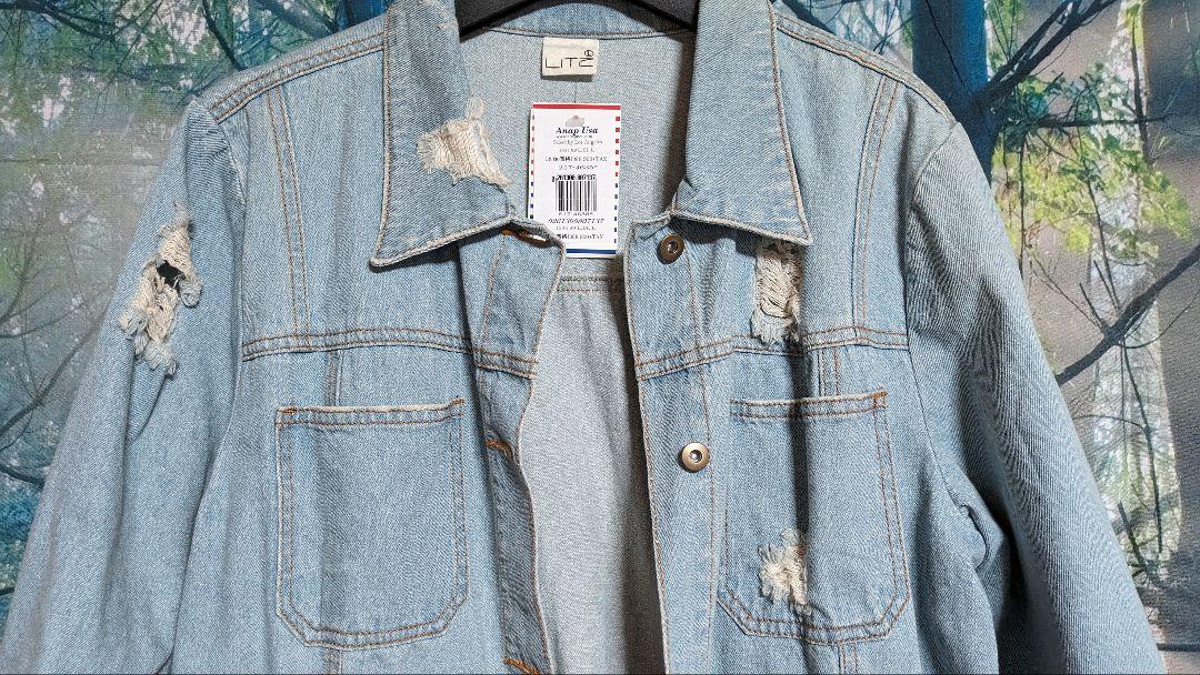 人気デザイナー ANAP USA ロングシャツ風デニムジャケット ワンピ ジャケット・アウター