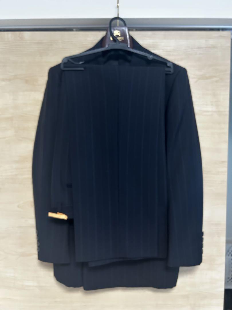 未使用 90s Burberrysダブルスーツセットアップ 仕立てシャツ