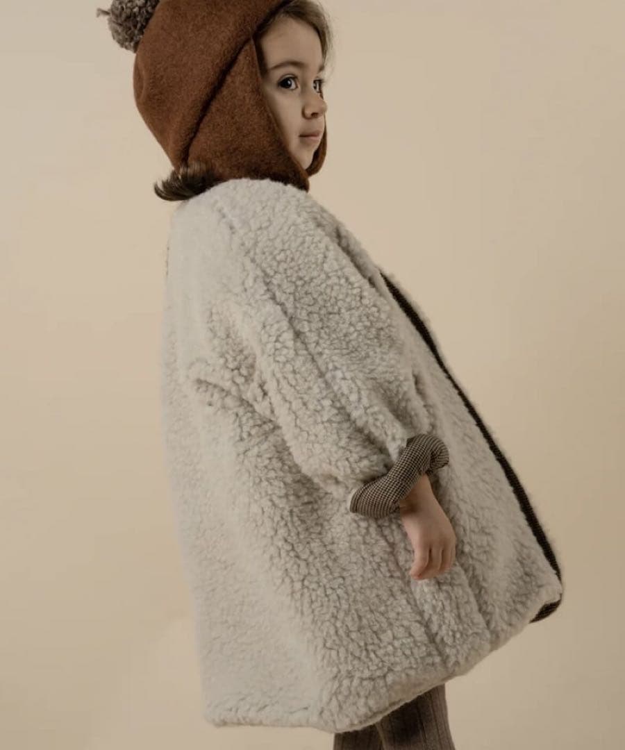 美品 hello lupo Bell coat bianco 2-3y コート