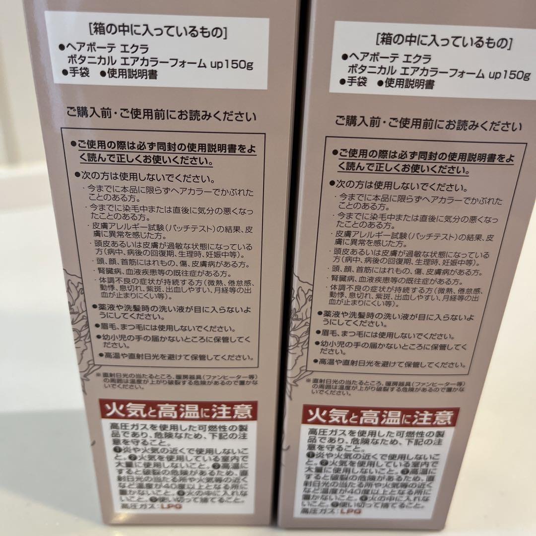 ヘアボーテ エクラ ボタニカルエアカラーフォームupダークブラウン150g×2本