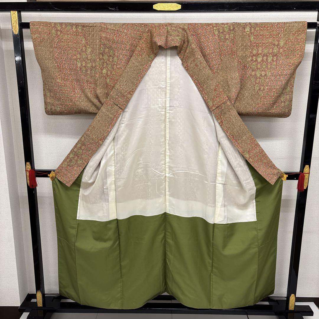 小紋 薄いピンク 更紗の染め 正絹 AK-5518 小紋 薄いピンク 更紗の染め 正絹 AK-5518