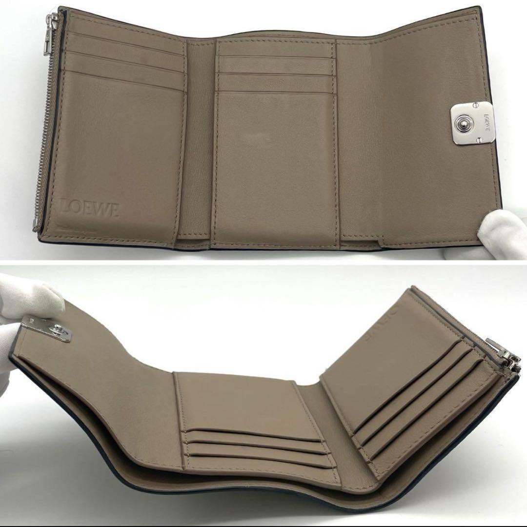 【美品】LOEWE ロエベ　アナグラム　バーティカルウォレット　スモール
