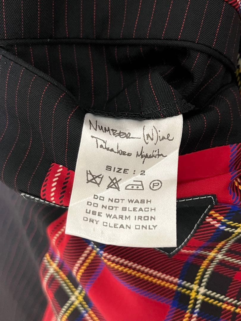 国際ブランド】 【極美品】ナンバーナイン M 2 チェック ツェッペリン