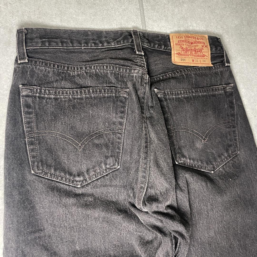 Levi's 501　ブラックデニム　90s　USA製　色残り抜群　W31