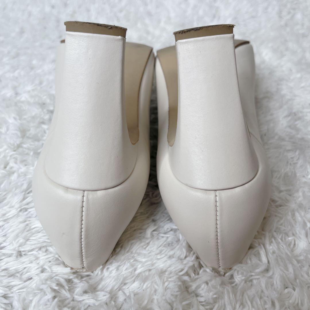 ✨美品✨ ダイアナ スクエアトゥ ホワイト バックル パンプス ハイヒール