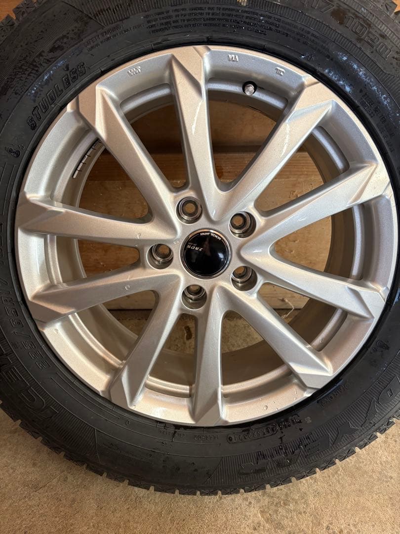 2024年製23週バリ溝 美品スタッドレスタイヤホイール4本225/65R17