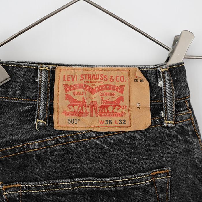 W38 Levis リーバイス501 ブラックデニム 黒 極太 ストレート 人気