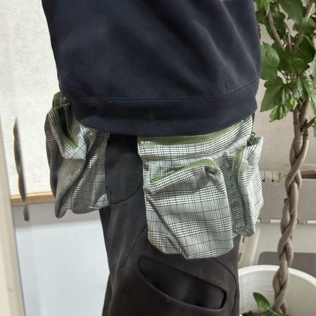 バッグ 00s archive gingham check waist bag