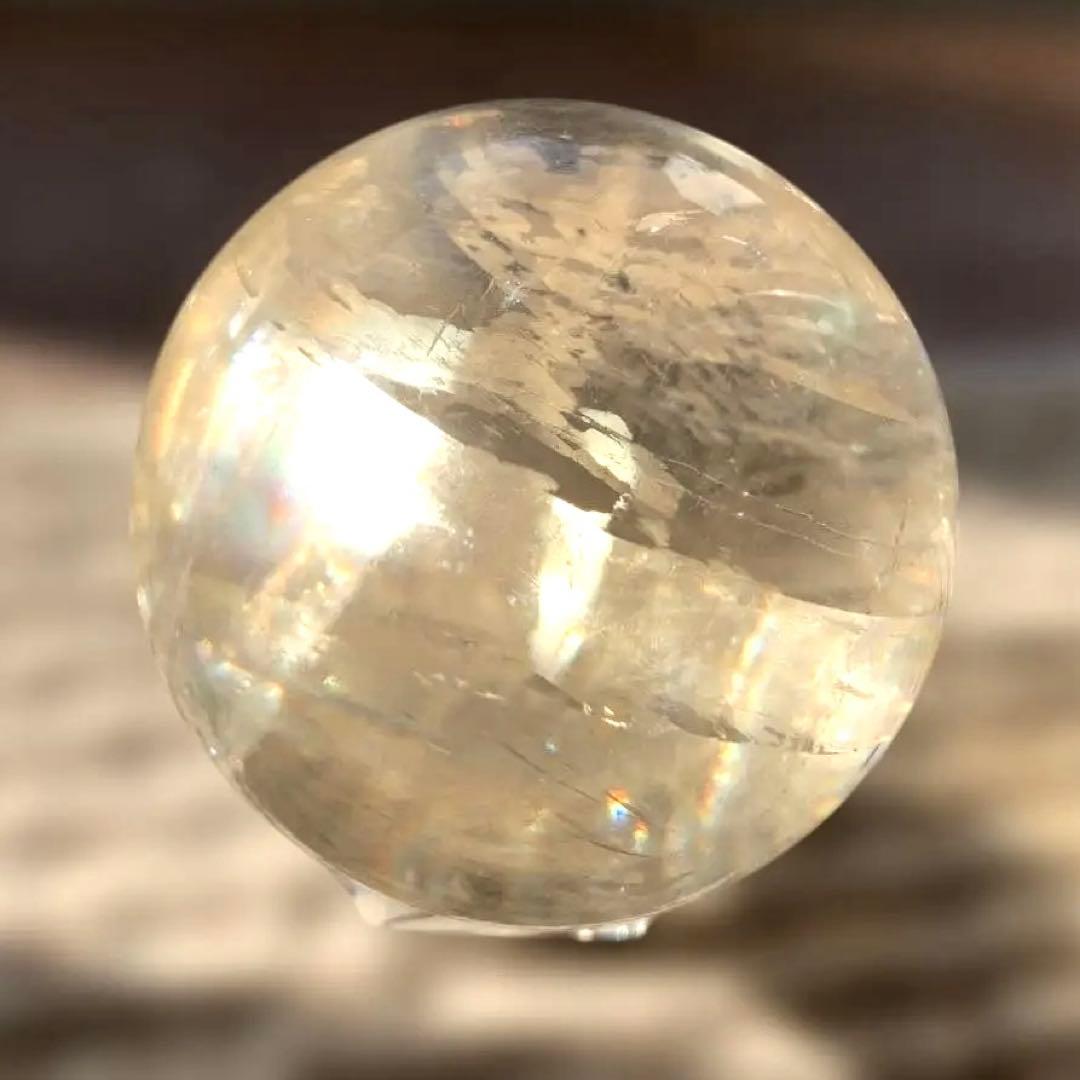 ゴールデンカルサイト虹入り 台座付き ゴールデンカルサイト虹入り 台座付き