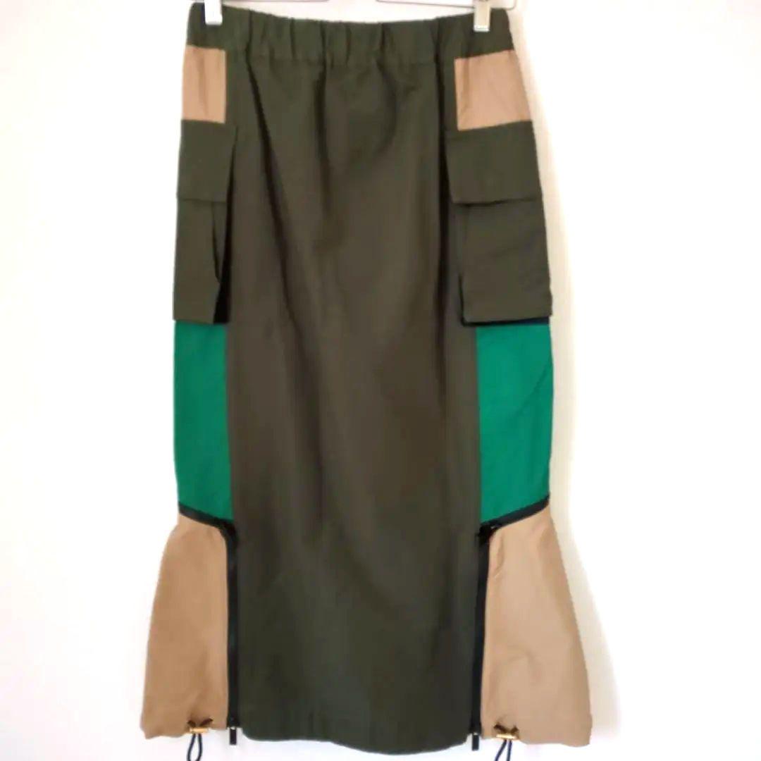 SACAI Grosgrain Skirt（ オリーブグリーン）