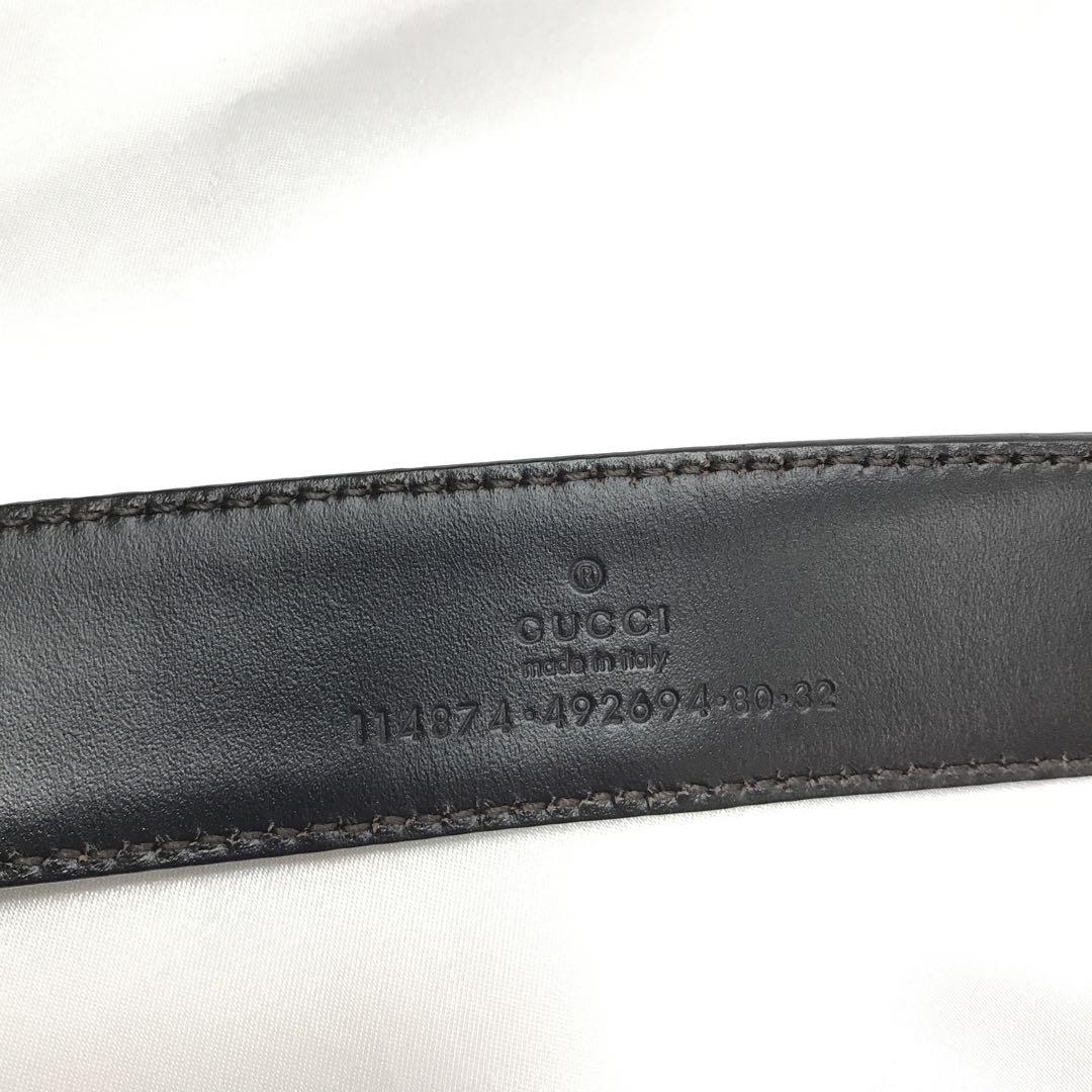 ☆美品☆GUCCI GGキャンバス ベルト インターロッキングG 114874