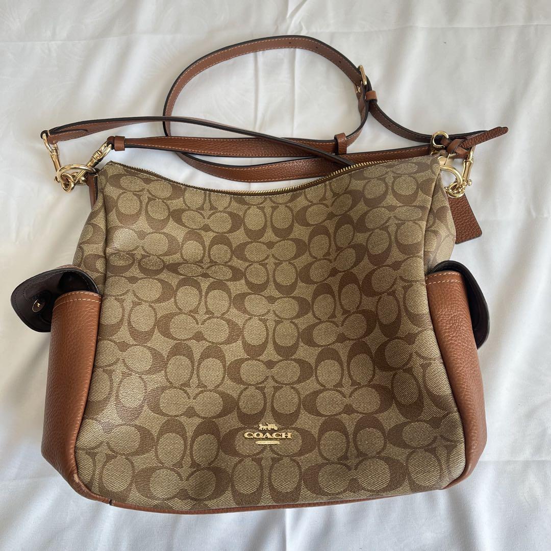 hisahisa08230823 ☆COACH ブラウンショルダーバッグ COACH ショルダーバッグ ブラウン