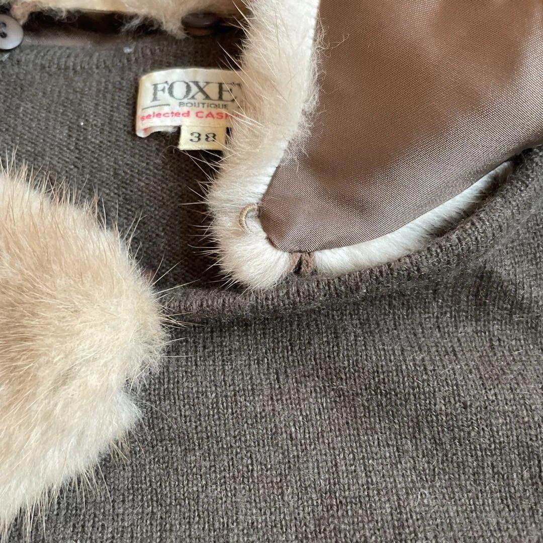 FOXEY ミンク襟五分丈ニットセーター FOXEY ミンク襟五分丈ニットセーター