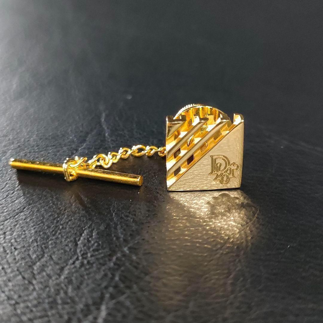 2025年最新入荷 ディオール 極美品】Dior ネクタイピン スクエア ゴールド 小物