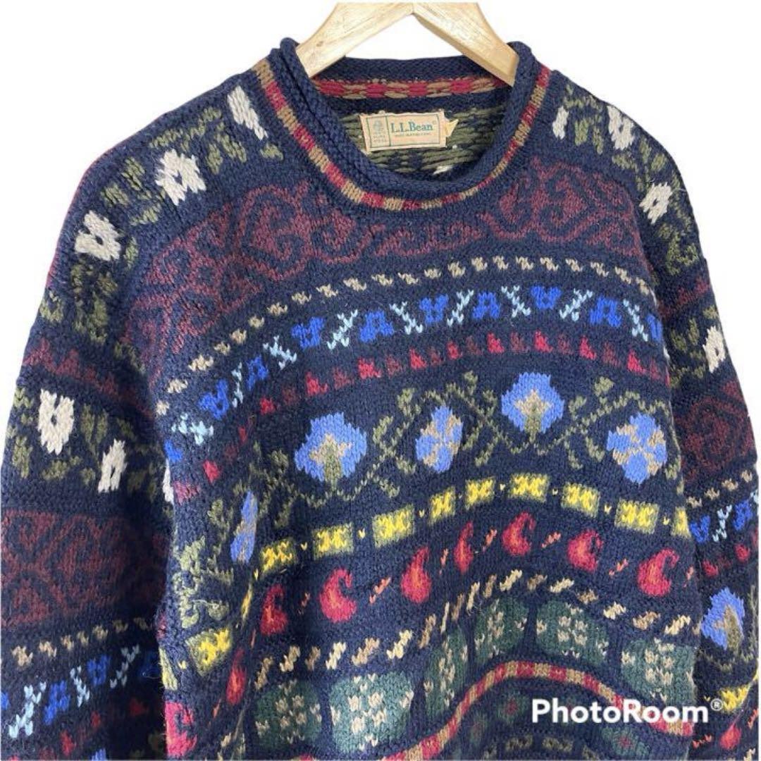 80s LLBean エルエルビーン フェアアイル 厚手 ヴィンテージ ニット