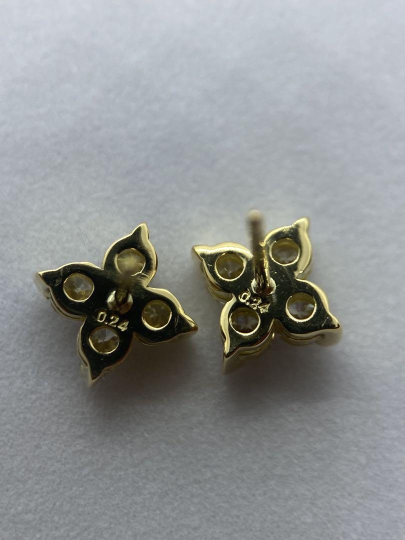 天然ダイヤモンド0.48ct diamond ピアス pierce K18 金