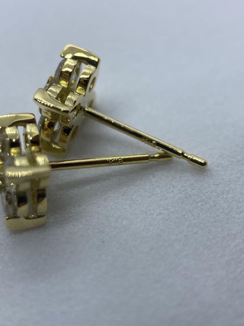 天然ダイヤモンド0.48ct diamond ピアス pierce K18 金