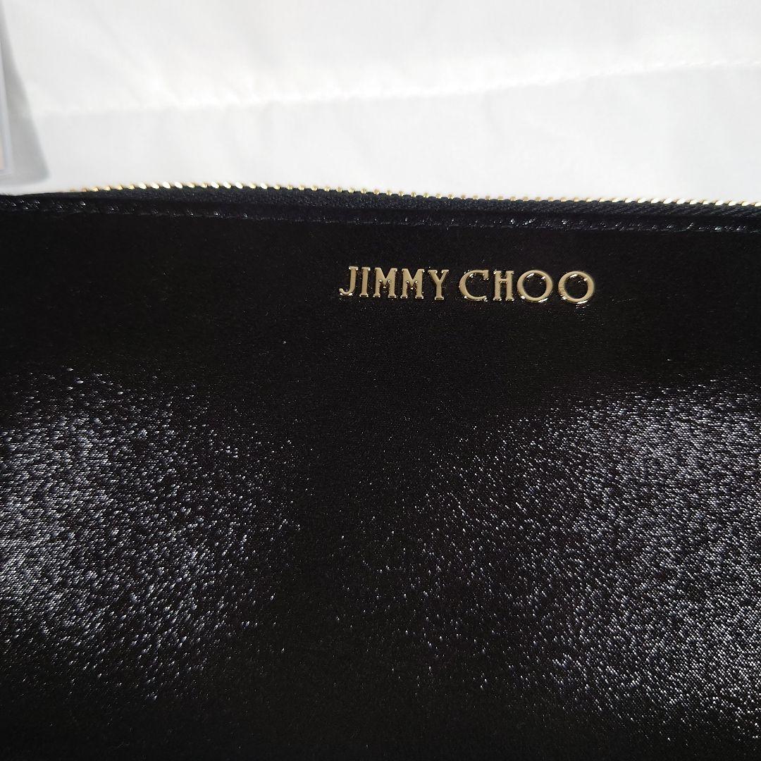 JIMMY CHOO ブラックレザー長財布